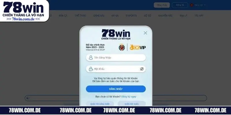 Các bước đăng nhập 78WIN chi tiết nhất cho các thành viên mới