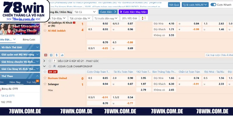 Nhà cái cung cấp nhiều hình thức kèo hiệp phụ để người chơi chọn