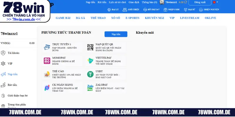 Nhiều phương thức đa dạng cho bạn lựa chọn