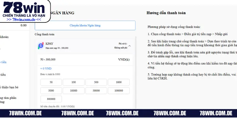 Những lợi ích lớn khi nạp tiền 78WIN